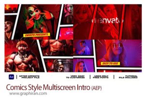 پروژه افترافکت اینترو مولتی اسکرین کمیک Comics Style Multiscreen Intro پروژه افترافکت اینترو مولتی اسکرین کمیک Comics Style Multiscreen Intro