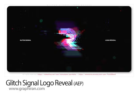پروژه افترافکت لوگوموشن سیگنال نویز و گلیچ Glitch Signal Logo Reveal
