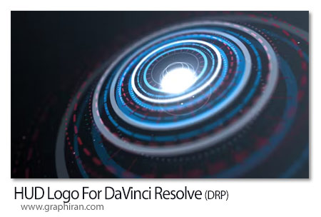پروژه داوینچی ریزالو لوگوموشن هدآپ دیسپلی HUD Logo For DaVinci Resolve