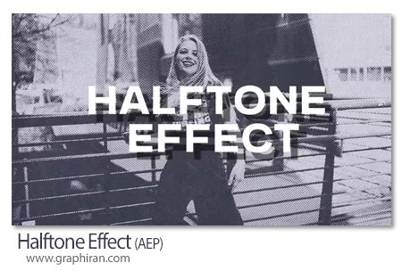 پروژه افترافکت افکت هافتون و نقطه ای Halftone Effect