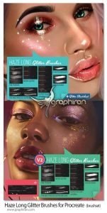 براش پروکریت گلیتر صورت و چشم Haze Long Glitter Brushes for Procreate براش پروکریت گلیتر صورت و چشم Haze Long Glitter Brushes for Procreate