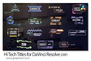 پروژه داوینچی ریزالو تایتل های فناوری آینده Hi Tech Titles for DaVinci Resolve پروژه داوینچی ریزالو تایتل های فناوری آینده Hi Tech Titles for DaVinci Resolve