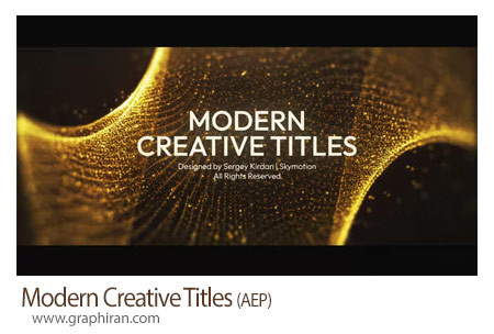 پروژه افترافکت نمایش متن در بک گراند طلایی مواج Modern Creative Titles
