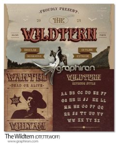 دانلود فونت انگلیسی فیلم وسترن The Wildtern دانلود فونت انگلیسی فیلم وسترن
