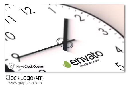 پروژه افترافکت نمایش لوگو روی ساعت عقربه ای Clock Logo