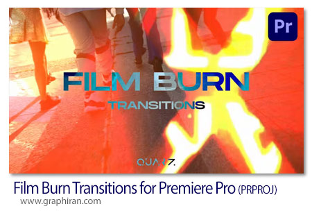 ترانزیشن های پریمیر سوختن فیلم Film Burn Transitions for Premiere Pro