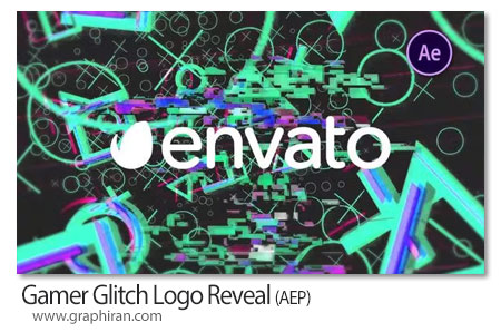 پروژه افتر افکت لوگوموشن گلیچ گیم Gamer Glitch Logo Reveal