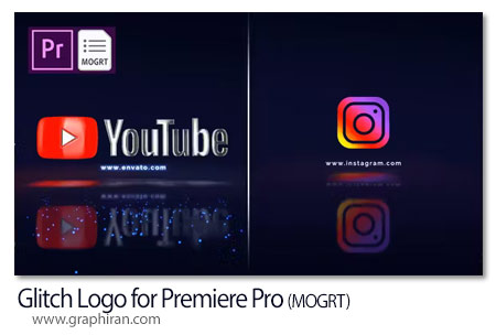 پروژه پریمیر لوگوموشن گلیچ Glitch Logo for Premiere Pro
