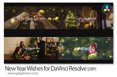 پروژه داوینچی ریزالو آرزوهای سال نو New Year Wishes for DaVinci Resolve