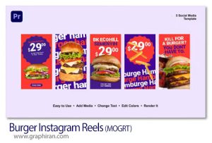 دانلود پروژه پریمیر استوری همبرگر Burger Instagram Reels دانلود پروژه پریمیر استوری همبرگر Burger Instagram Reels