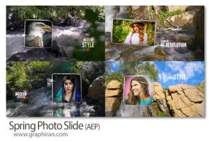 پروژه افتر افکت نمایش عکس روی رودخانه Spring Photo Slide پروژه افتر افکت نمایش عکس روی رودخانه Spring Photo Slide
