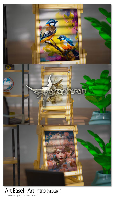 پروژه پریمیر اینترو نقاشی روی سه پایه Art Easel - Art Intro
