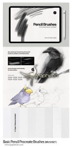 براش پروکریت مداد ساده Basic Pencil Procreate Brushes براش پروکریت مداد ساده Basic Pencil Procreate Brushes