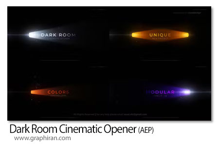 پروژه افتر افکت اوپنر سینمایی اتاق تاریک Dark Room Cinematic Opener