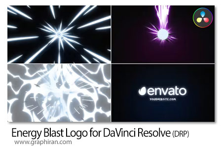 پروژه داوینچی ریزالو لوگوموشن انفجار انرژی Energy Blast Logo for DaVinci Resolve