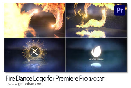 پروژه پریمیر لوگوموشن با رقص آتش Fire Dance Logo for Premiere Pro