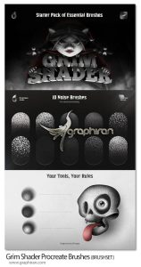 براش پروکریت سایه زنی ترسناک Grim Shader Procreate Brushes براش پروکریت سایه زنی ترسناک Grim Shader Procreate Brushes
