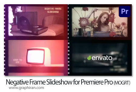 پروژه پریمیر اسلایدشو فریم های نگاتیو عکس Negative Frame Slideshow for Premiere Pro