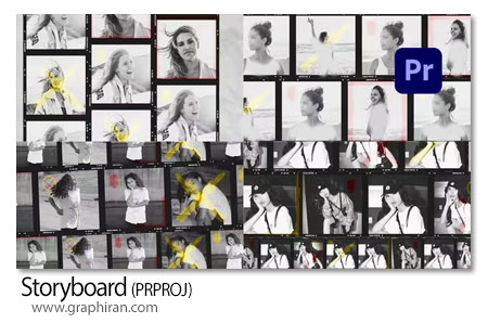دانلود پروژه آماده پریمیر استوری بورد تصاویر Storyboard