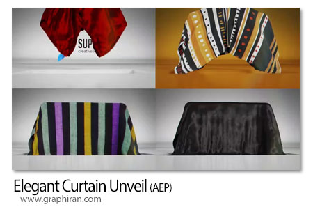 پروژه افتر افکت لوگوموشن رونمایی با کشیدن پرده Elegant Curtain Unveil
