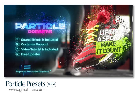 دانلود پریست های افترافکت پخش شدن ذرات Particle Presets