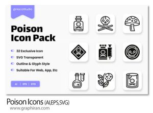 دانلود 32 آیکون مواد سمی Poison Icons دانلود 32 آیکون مواد سمی Poison Icons