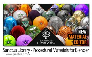 دانلود Sanctus Library - Procedural Materials v3.4.16 for Blender افزونه بلندر متریال های رویه ای دانلود Sanctus Library - Procedural Materials