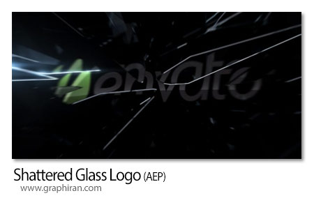 پروژه افترافکت لوگوموشن شکستن شیشه Shattered Glass Logo