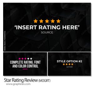 پروژه پریمیر ستاره امتیاز و بررسی Star Rating Review پروژه پریمیر ستاره امتیاز و بررسی Star Rating Review
