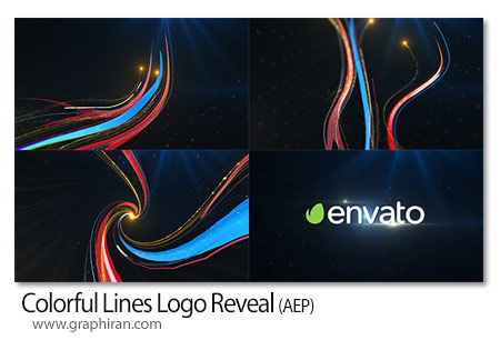 پروژه افترافکت لوگوموشن با خطوط رنگی Colorful Lines Logo Reveal