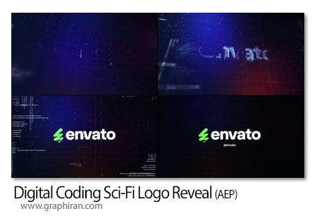 پروژه افترافکت لوگوموشن کدنویسی دیجیتال Digital Coding Sci-Fi Logo Reveal