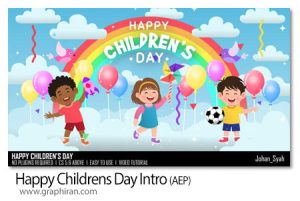 پروژه افترافکت اینترو روز کودک Happy Childrens Day Intro پروژه افترافکت اینترو روز کودک Happy Childrens Day Intro