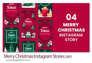 پروژه افترافکت استوری اینستاگرام تبریک کریسمس Merry Christmas Instagram Stories پروژه افترافکت استوری اینستاگرام تبریک کریسمس Merry Christmas Instagram Stories