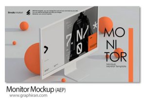 پروژه افترافکت نمایش مانیتور کامپیوتر Monitor Mockup پروژه افترافکت موکاپ نمایش مانیتور کامپیوتر Monitor Mockup