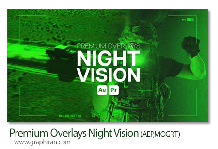 دانلود افکت دید در شب برای پریمیر و افترافکت Premium Overlays Night Vision