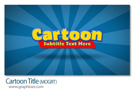 دانلود پروژه پریمیر تایتل های کارتونی Cartoon Title