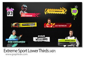 پروژه افترافکت زیرنویس های اکشن ورزشی Extreme Sport Lower Thirds پروژه افترافکت زیرنویس های اکشن ورزشی Extreme Sport Lower Thirds
