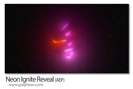 پروژه افترافکت لوگوموشن روشن شدن نئون Neon Ignite Reveal