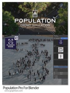 دانلود Population Pro v1.1.2 افزونه بلندر شبیه ساز جمعیت انسان ها دانلود Population Pro