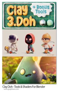 دانلود Ultimate Clay Doh Shader v4.0 شیدر رویه ای بلندر Clay Doh - Tools & Shaders