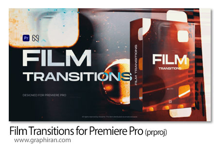 دانلود ترانزیشن های فیلم برای پریمیر Film Transitions for Premiere Pro