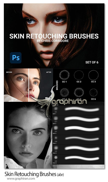 دانلود براش های فتوشاپ روتوش پوست Retouch Brushes for Photoshop