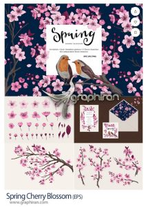دانلود تصاویر و وکتور شکوفه های بهاری گیلاس Spring Cherry Blossom دانلود تصاویر و وکتور شکوفه های بهاری گیلاس Spring Cherry Blossom