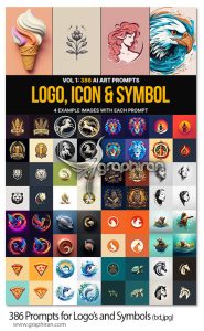 386 پرامپت آماده هوش مصنوعی تولید عکس لوگو و نشانه Prompts for Logo’s and Symbols 386 پرامپت آماده هوش مصنوعی تولید عک لوگو و نشانه Prompts for Logo’s and Symbols