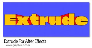 دانلود Extrude v1.0.1 Win/Mac اسکریپت افترافکت 3 بعدی کردن متن و شکل دانلود Extrude