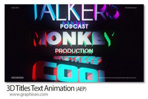 دانلود تایتل های 3 بعدی متحرک افترافکت 3D Titles Text Animation دانلود تایتل های 3 بعدی متحرک افترافکت 3D Titles Text Animation