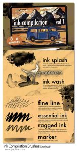 دانلود براش پروکریت اثر جوهر Ink Compilation Procreate Brushes دانلود براش پروکریت اثر جوهر Ink Compilation Procreate Brushes