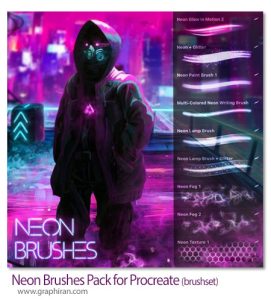 دانلود براش پروکریت نئون و درخشش Neon Brushes Pack for Procreate دانلود براش پروکریت نئون و درخشش Neon Brushes Pack for Procreate