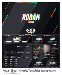 دانلود پکیچ کامل طرح های اورلی استریم Rodan Stream Overlay Template Package دانلود پکیچ کامل طرح های اورلی استریم Rodan Stream Overlay Template Package