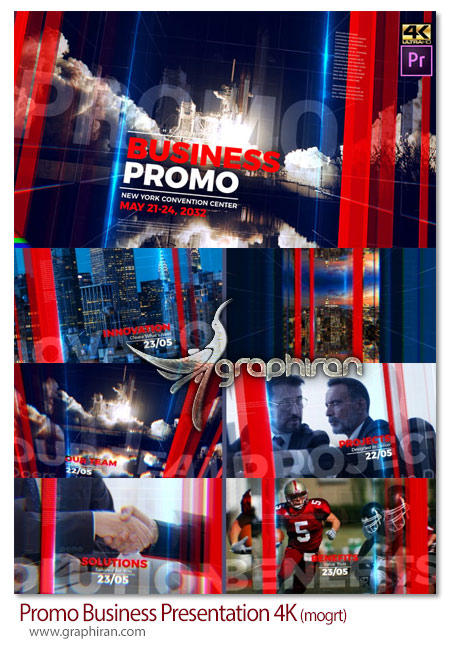 پروژه پریمیر پرومو پرزنتیشن تجاری Promo Business Presentation 4K